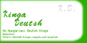 kinga deutsh business card